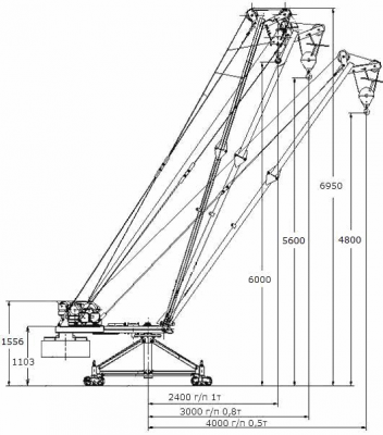 Кран Мастер-3 1000 кг чертеж
